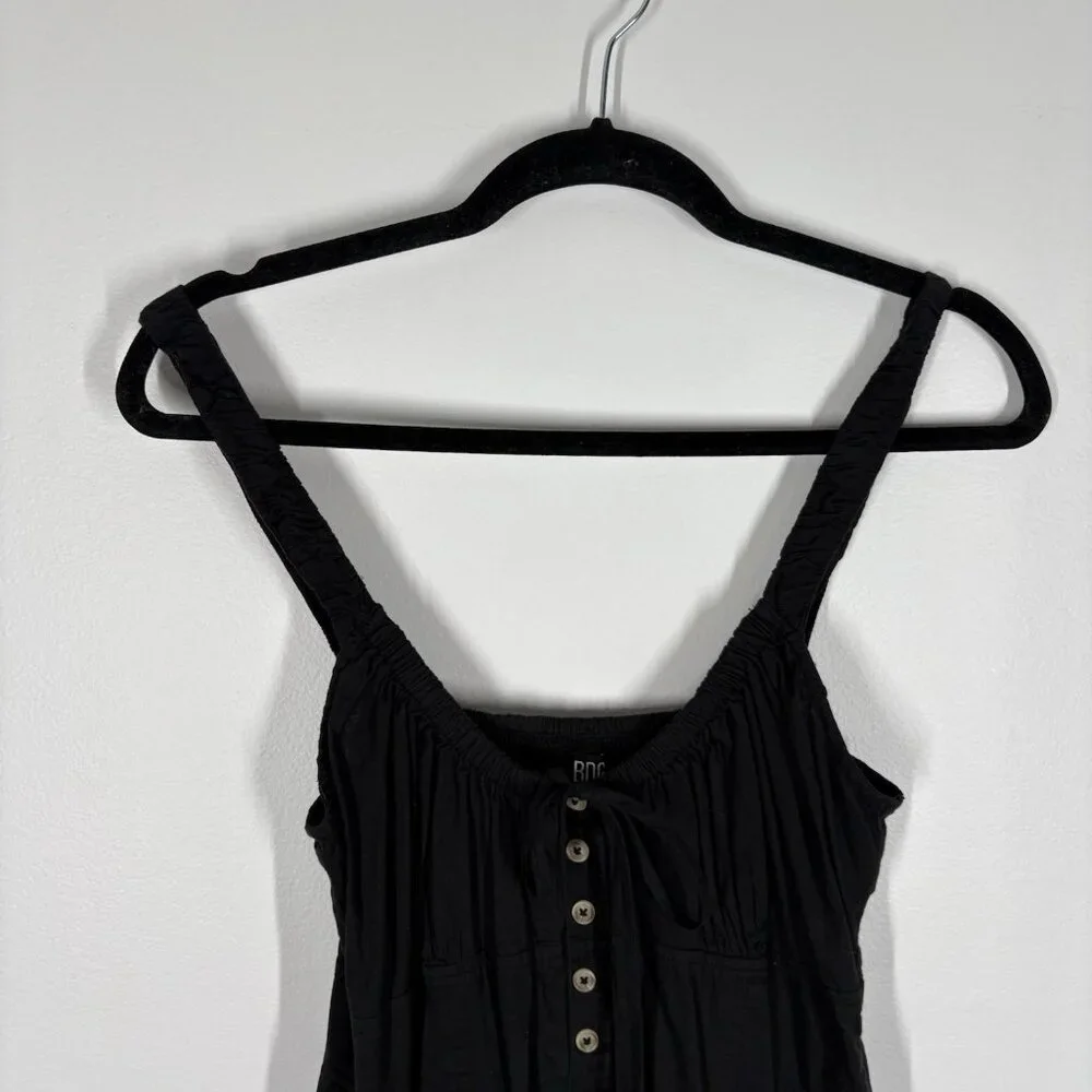 BDG Urban Outfitters Women M Black Cotton Boho Grunge Azealia Corset Mini Dress